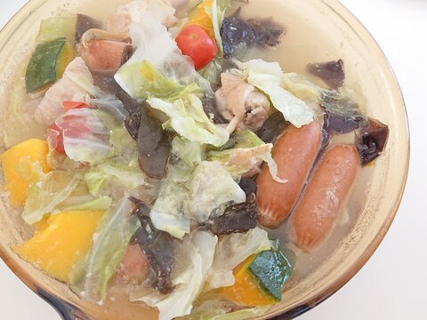 夏にも美味しい⭐鶏肉と野菜の鍋